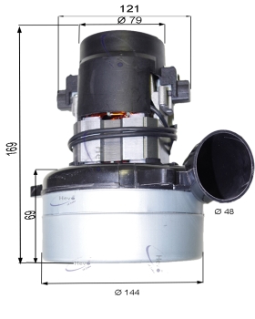 Vacuum motor 120 V 1100 W two stage tangential TP