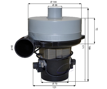 Vacuum motor for Numatic TTB 4045
