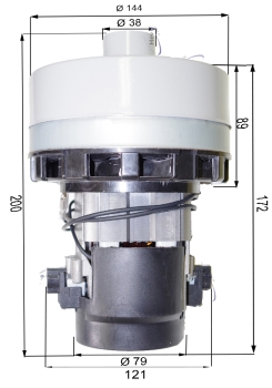 Vacuum motor 230 V 1100 W Acoustics + nozzle TP