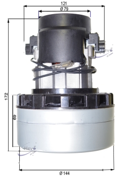 Vacuum motor Wetrok Duovac 34 W