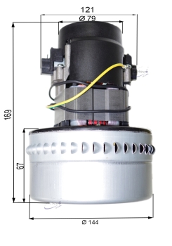 Vacuum motor 230 V 1000 W two stage TP