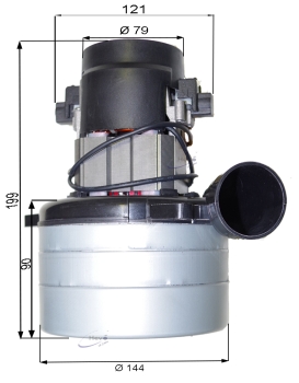 Vacuum motor for Comac Tripla 65 S II