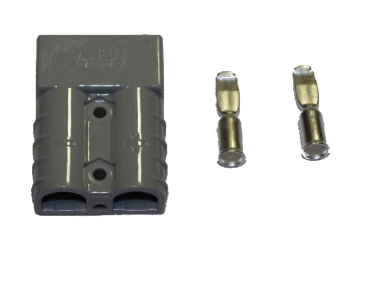 Stecker CB50 Saugmotor - Batterie grau incl. 2 Hülsen