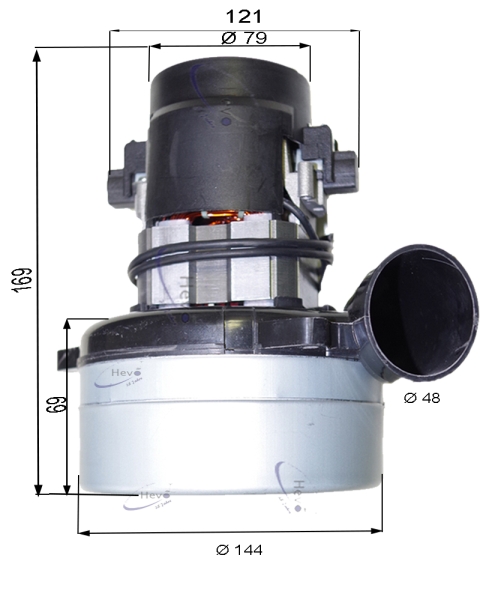 Vacuum motor OMM 500 Bull