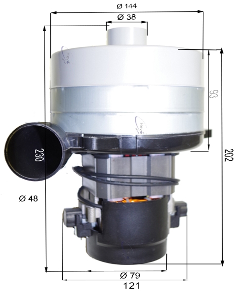 Vacuum motor for Nilfisk-Advance BR 601 EDS