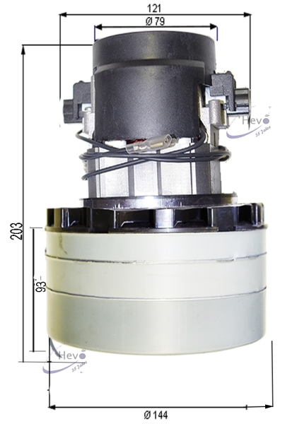 Vacuum motor for Gansow CT 110 BT 85