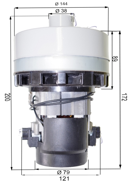 Vacuum motor Fimap Mx 50 BTS